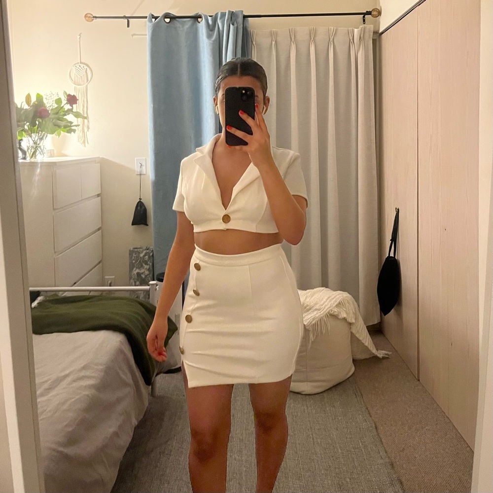 White Two Piece Set